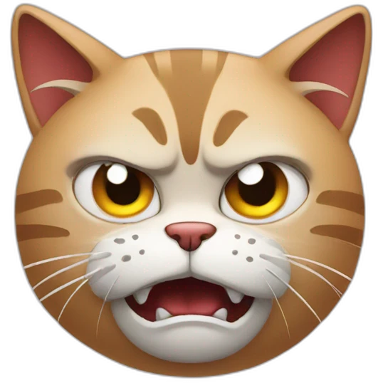 An angry cat emoji