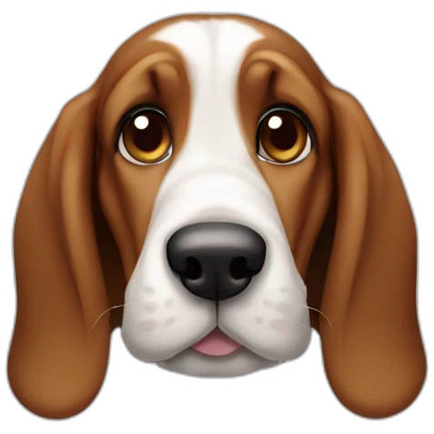 Cute little Basset Hound emoji