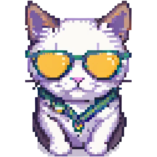 A cat wearing sunglasses emoji