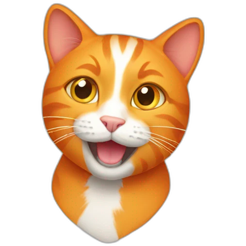 Orange cat hype emoji