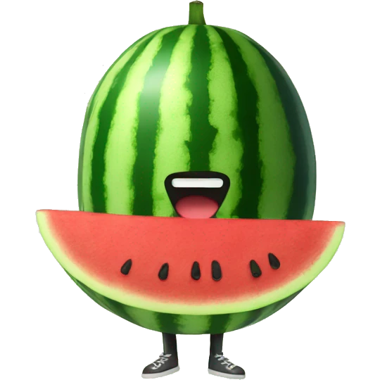 Watermelon whit legs emoji