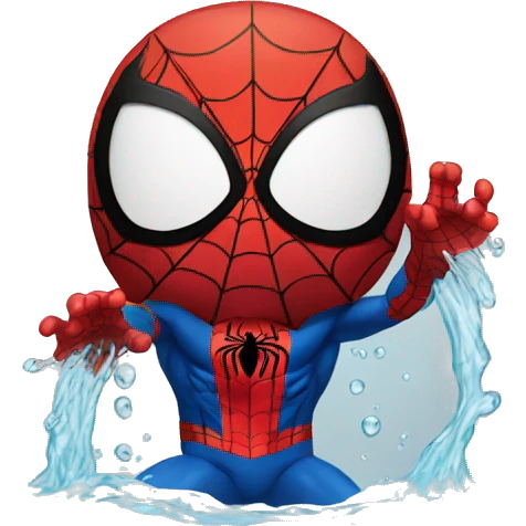 spiderman in water emoji