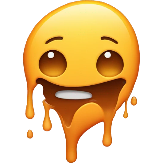 melty face hugging another melt emoji