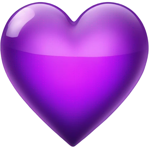 Shiny glass violet heart  emoji