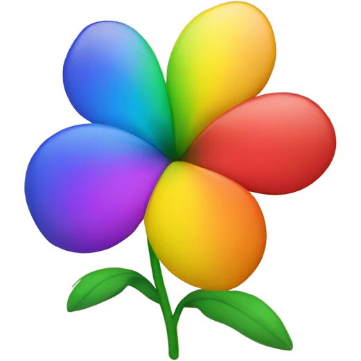 A Flower with Rainbow Petals emoji