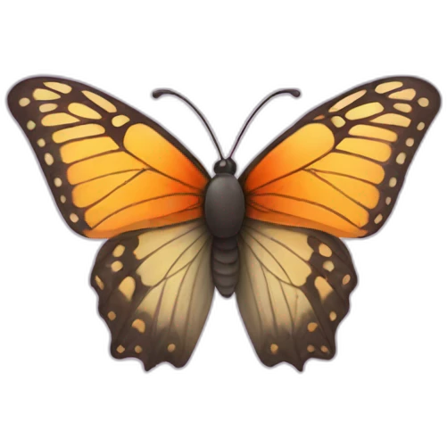 Butterfly with iPhone emoji