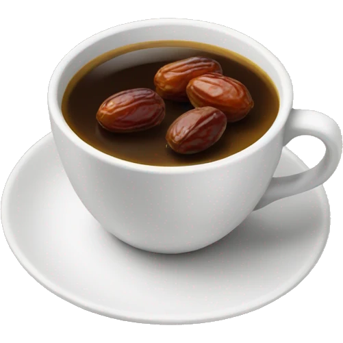 Arabic coffee and dates emoji