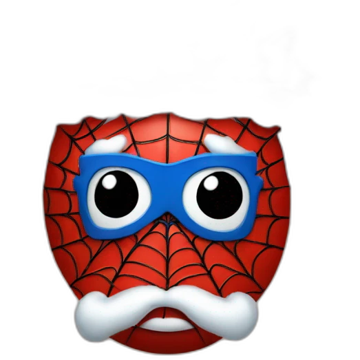 Fat spiderman with a festive holly crown emoji