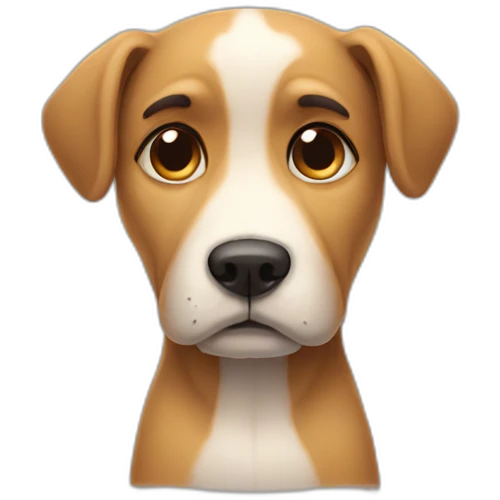 Sad dog emoji