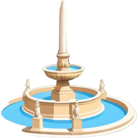 piazza di spagna with barcaccia view from up above
no square style no frame png style 
no squared only building emoji