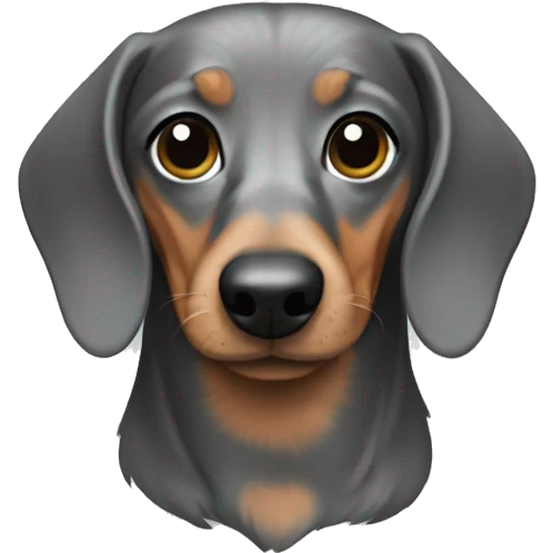 dachshund grey emoji