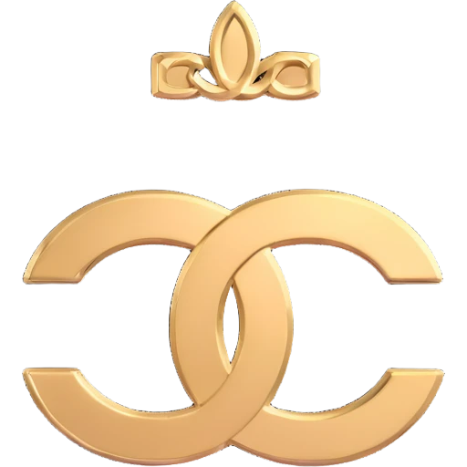 Chanel logo, elegant, minimal, black and white emoji