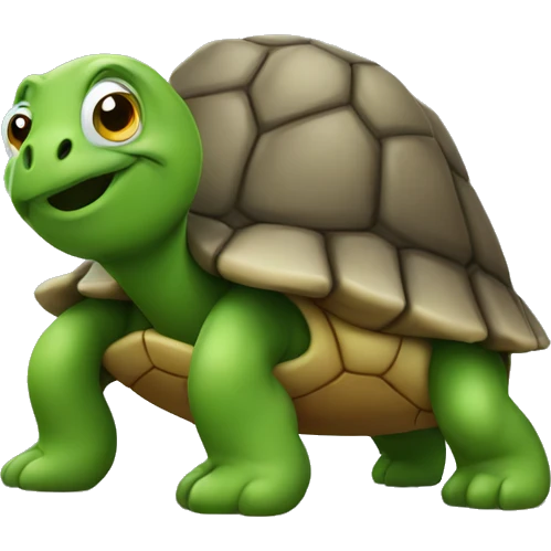 Turtle throwing up emoji
