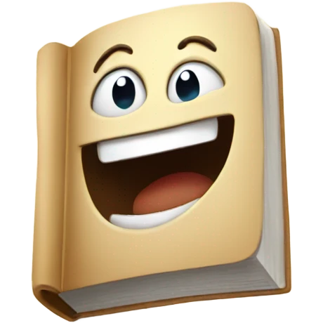 Laughing book emoji