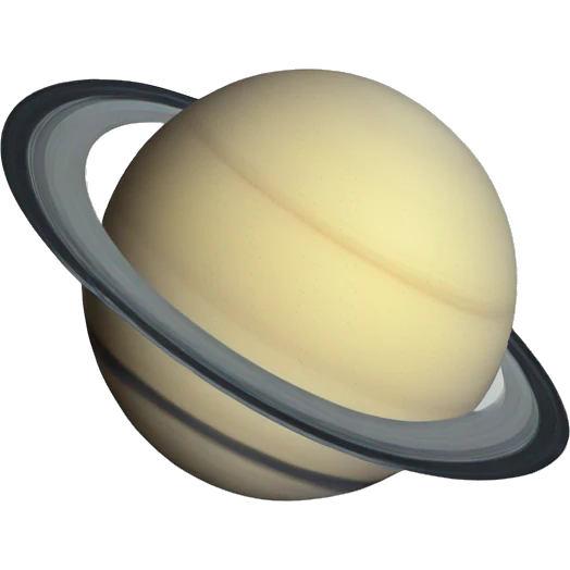 Saturn cartoon emoji