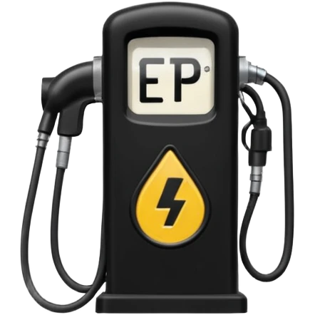 quick gas pump vs. slow EV plug. emoji