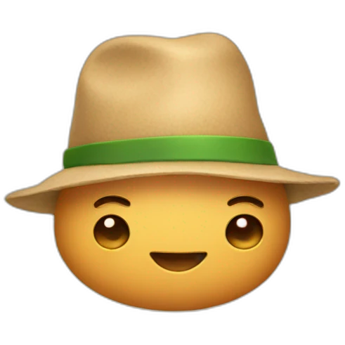 Chickpea with a hat emoji
