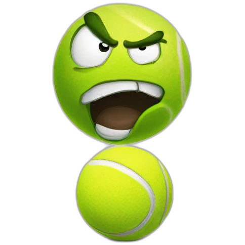 Angry tennis ball emoji