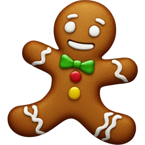 gingerbread man emoji