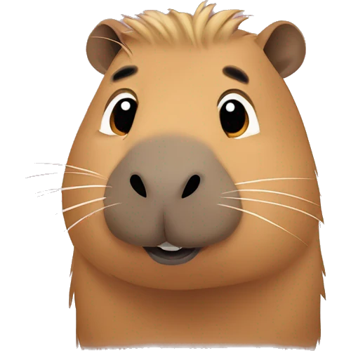 Cute capybara ￼ emoji