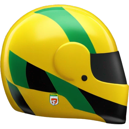 Yellow F1 Brazilian Helmet emoji