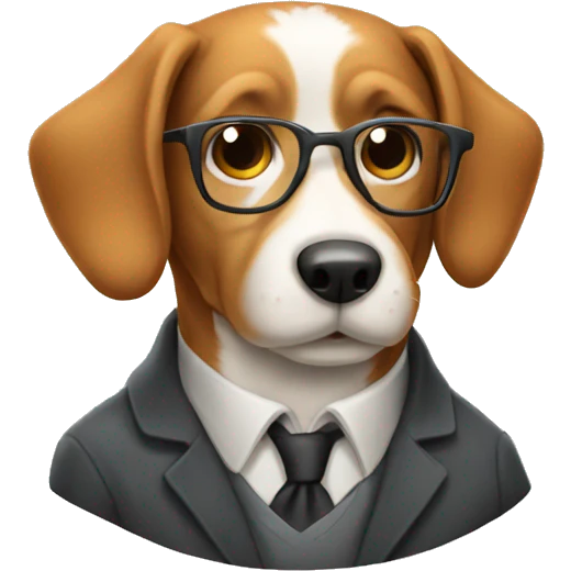 professor dog emoji