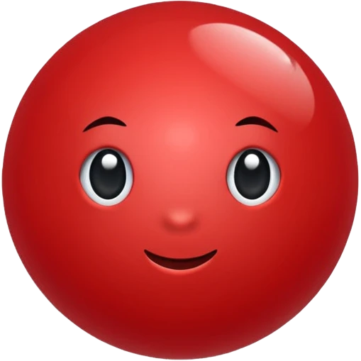 glitter bolinha vermelha pequena emoji