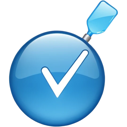Blue verification tick emoji