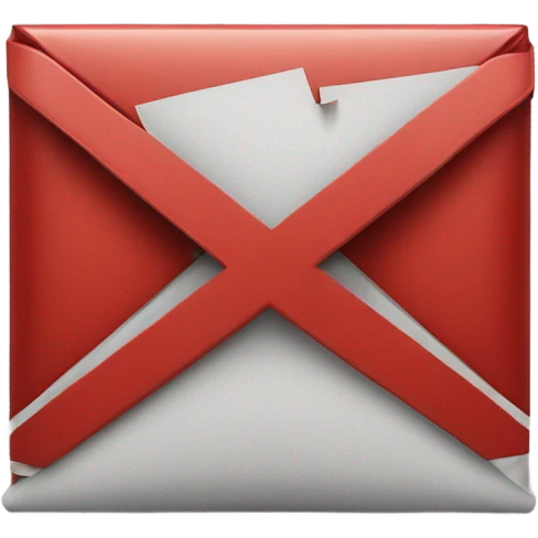 red crossed-out e-mail emoji