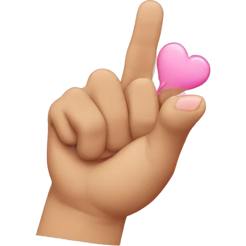 pinky promise with a kiss emoji