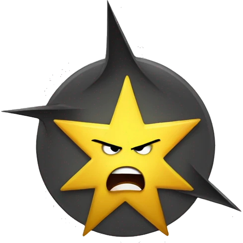 angry yellow star emoji