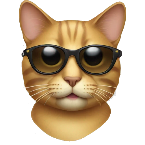 Cat with sunglasses emoji