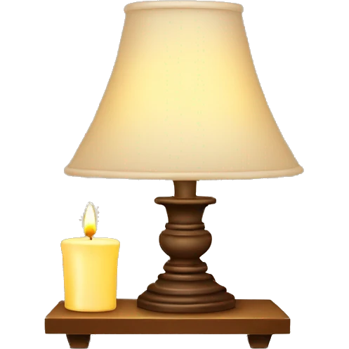 Lamp with candle emoji