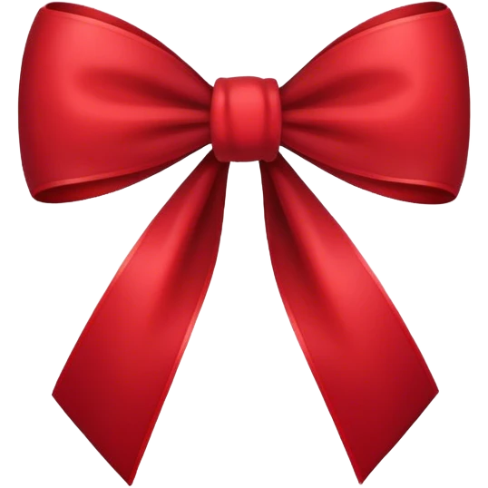 dark red bow emoji