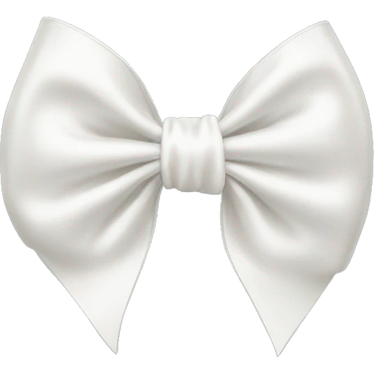 white satin bow emoji