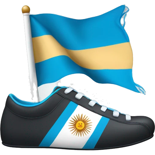 zapatilla con bandera argentina  emoji