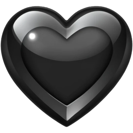 Black crystal heart emoji