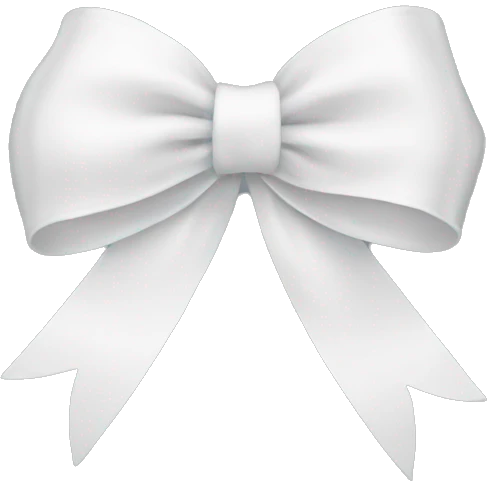 white ribbon bow emoji