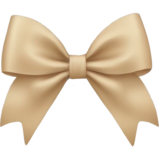 Beige thin bow emoji