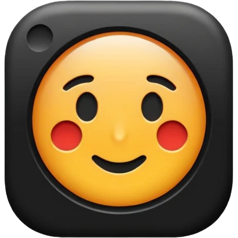 Minimalistic flat vector icon, iOS style, thin black contour on white background. emoji
