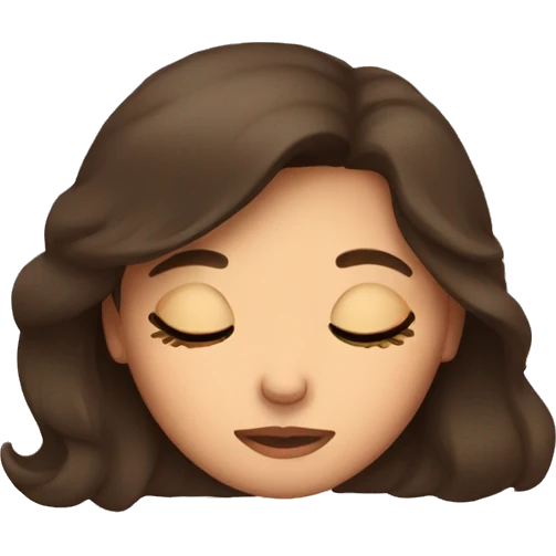 Brunette girl sleeping emoji