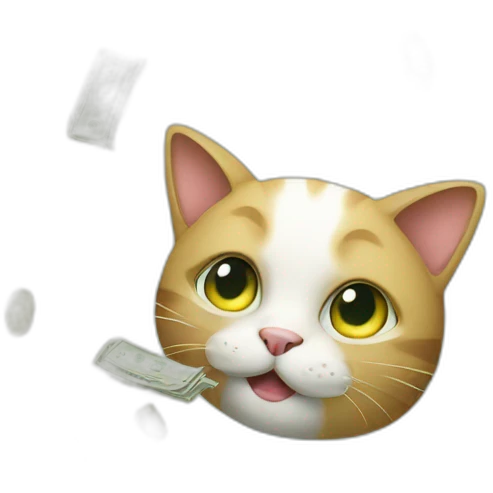 cat loves money emoji