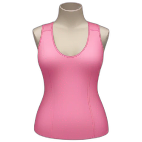 A dress form, wear a pink sport tank top emoji