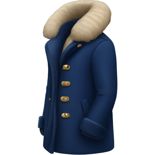 Just a Navy blue Fur coat emoji