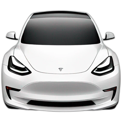 tesla white model 3 emoji