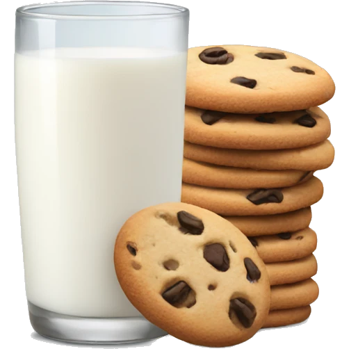 Milk and cookies emoji