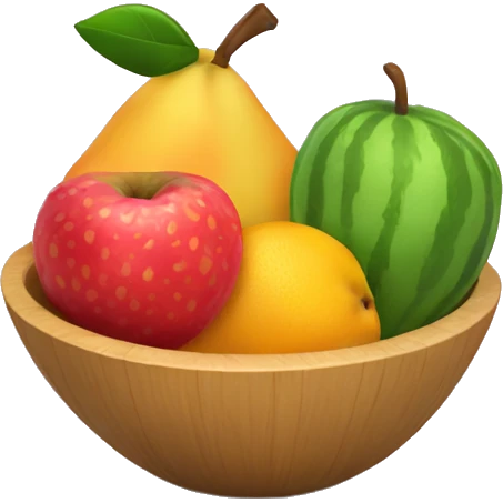 Fruit pieces in a little bowl  emoji