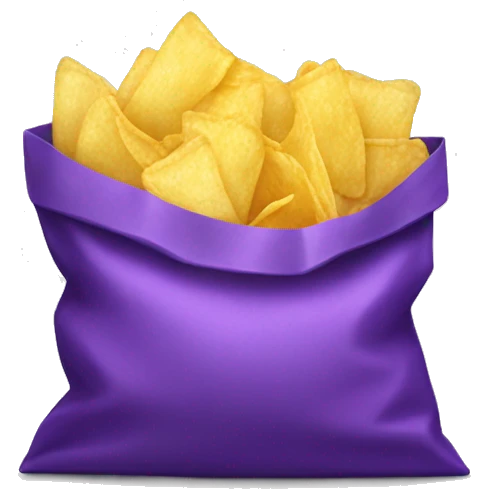 purple bag of chips emoji
