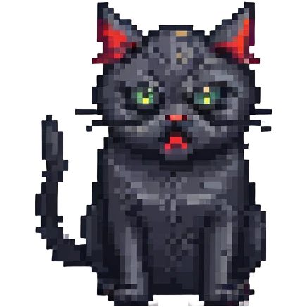 angry black cat emoji
