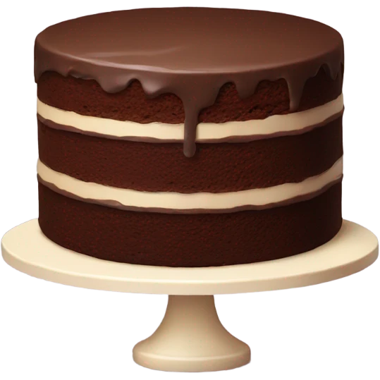 plain chocolate cake emoji